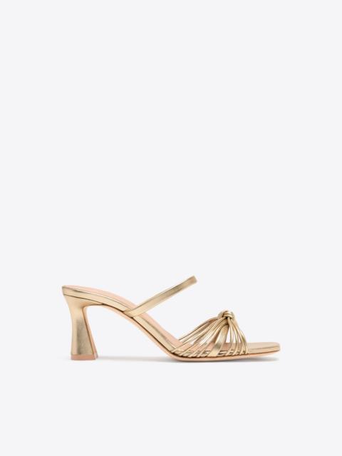 MALONE SOULIERS Lucinda 70 Gold Metallic Heeled Sandals