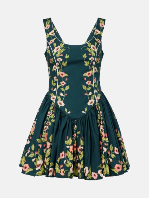 Agua by Agua Bendita Pluma floral cotton minidress