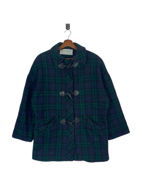 Mackintosh 🔥🔥 VINTAGE MACKINTOSH ENGLAND TOGGLE BUTTON TARTAN