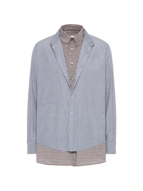 Maison Margiela Maison Margiela Men Double-Layered Checked Shirt