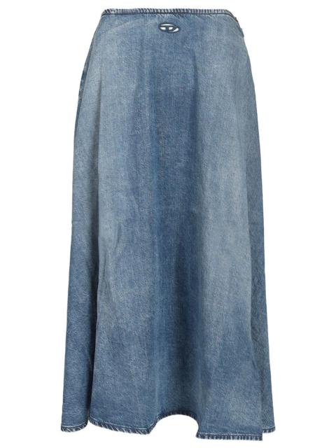 Diesel Diesel Women Wide Skirt In Flowing Denim