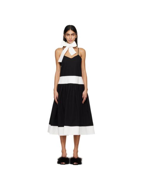 KIMHĒKIM Black Bicolor Midi Dress