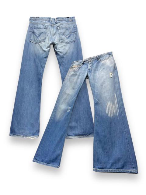 Diesel RARE💥Vintage DIESEL ZATHAN FLARE Distressed Clawmark Denim