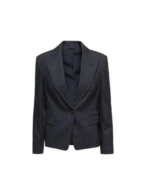 Brunello Cucinelli Brunello Cucinelli Dark Grey Tailored Blazer