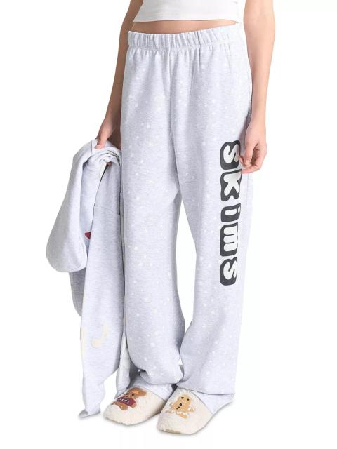 SKIMS Snow Print Fleece Pants