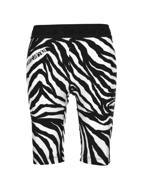 zebra-print shorts