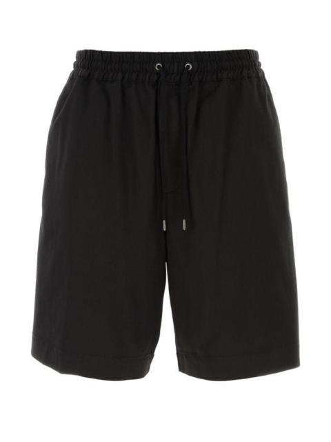 GIORGIO ARMANI Giorgio Armani Man Black Stretch Lyocell Blend Bermuda Shorts