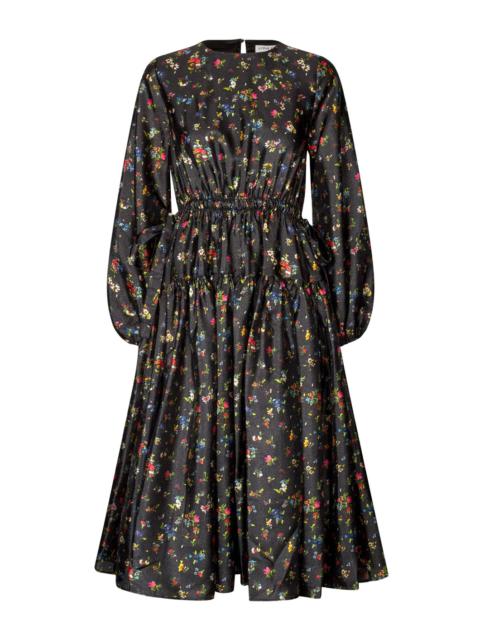 STINE GOYA WAIST TIE RUFFLE MIDI DRESS - MAGNOLIA GARDEN