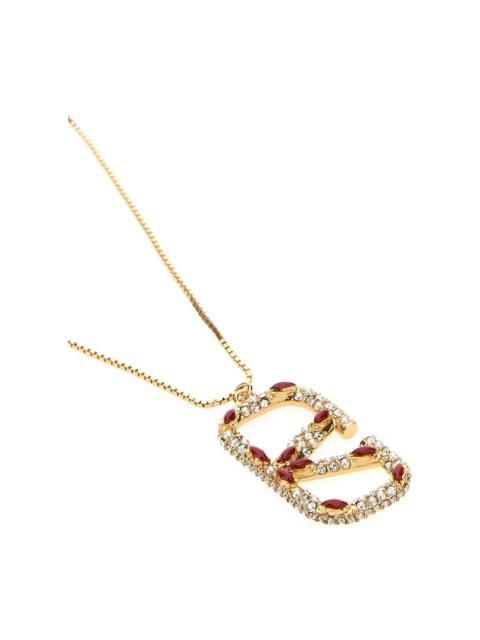 Valentino Gold Metal Vlogo Necklace