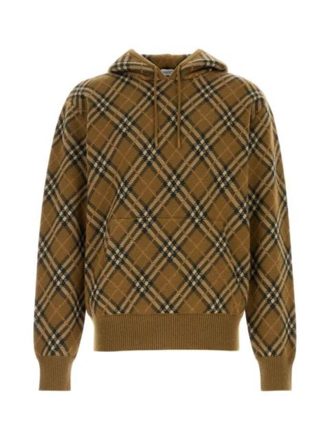 Burberry Man Embroidered Wool Blend Sweatshirt