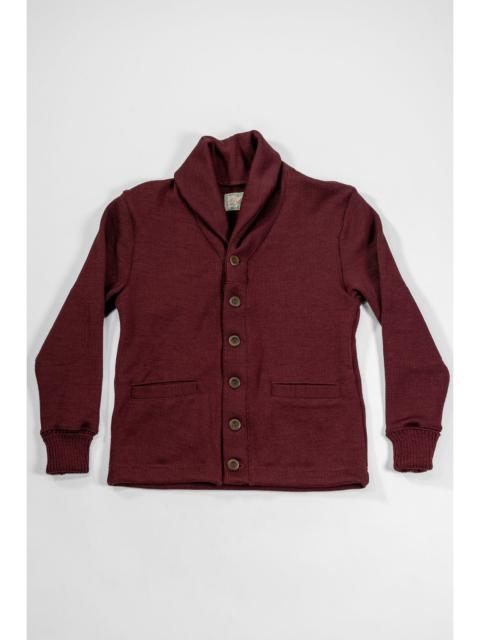 Dehen 1920 DEHEN 1920 SHAWL SWEATER COAT - BURGUNDY