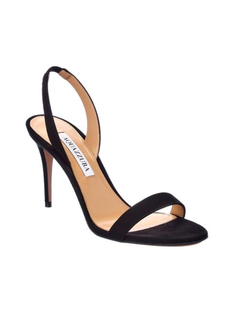 AQUAZZURA Aquazzura So Nude 85 Suede Slingback Sandal