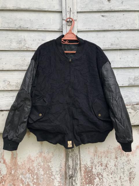 Other Designers Vintage - VINTAGE KETTY.SA WOOL VARSITY LEATHER ARM REVERSIBLE