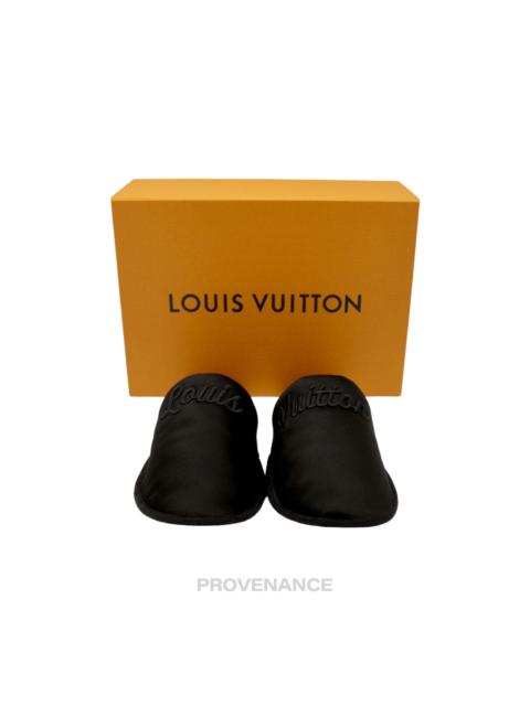 Louis Vuitton Louis Vuitton Slipper - Script Embroidered Black