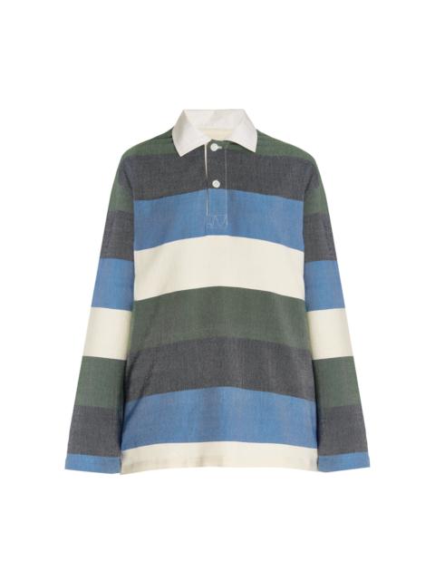 MARRAKSHI LIFE Exclusive Oversized Striped Cotton Rugby Shirt stripe