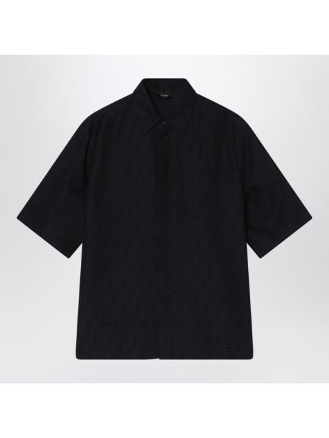 FENDI Fendi Black Ff Jacquard Linen Shirt Men