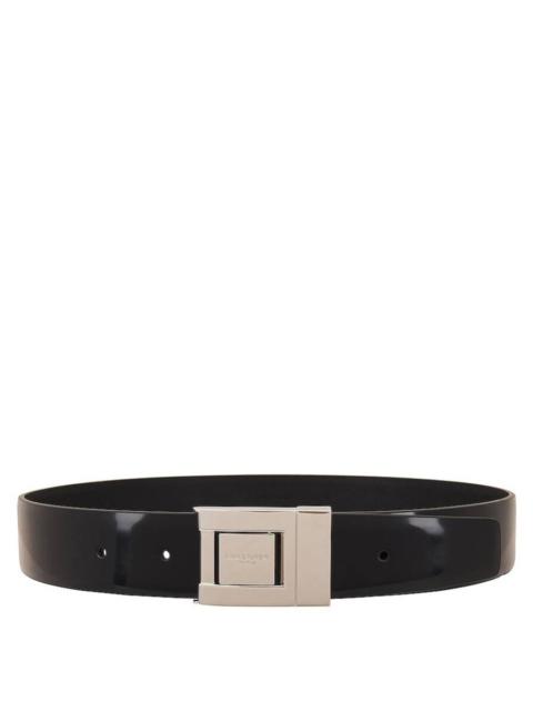 SAINT LAURENT Saint Laurent Brushed Leather Buckle Belt