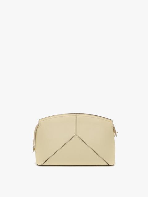 Victoria Beckham Victoria Clutch Bag In Ivory Grained Leather