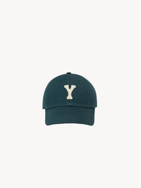 SAINT LAURENT Saint Laurent College Gabardine Baseball Cap Green