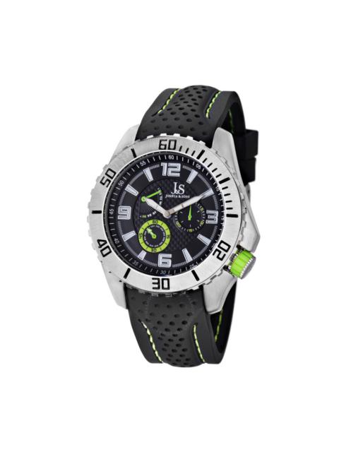 Other Designers Joshua and Sons Multi-Function Black Dial Black Silicone Strap Men's Watch JS53GN