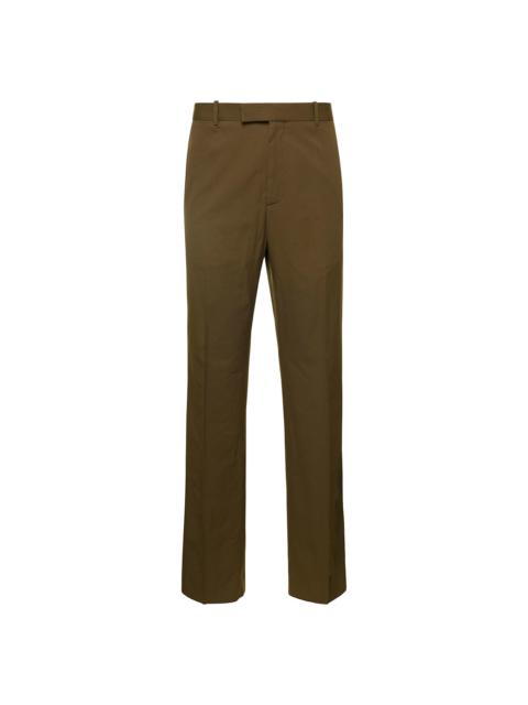 Slim Pants With Concealed Fastening In Cotton Blend