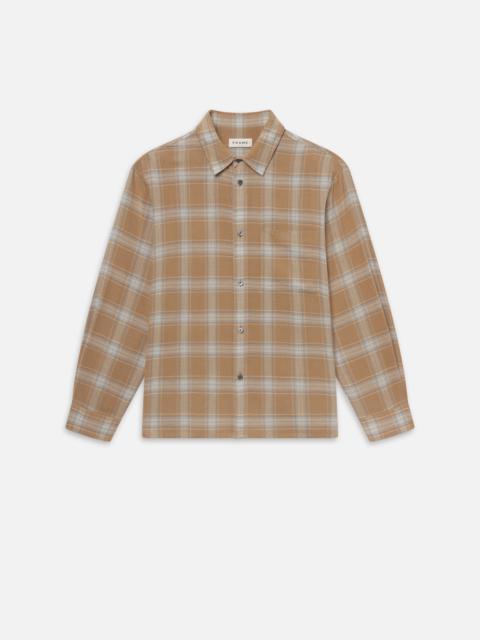 FRAME Plaid Shirt in Beige Plaid