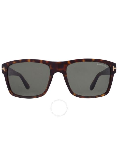 Tom Ford August Green Rectangular Men's Sunglasses FT0678 52N 58