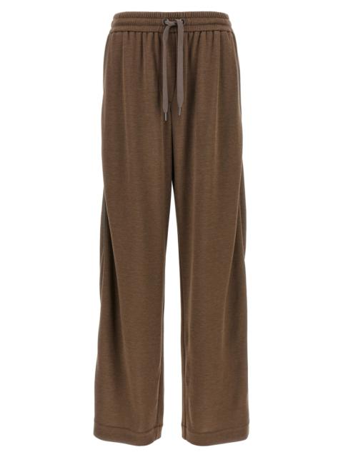 Brunello Cucinelli Shiny Trims Pants Brown