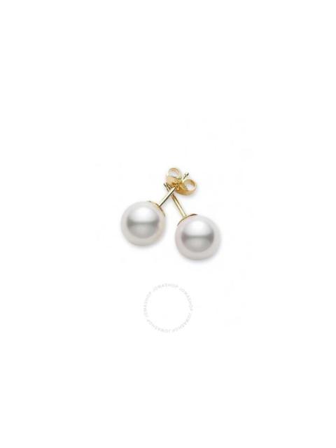 MIKIMOTO Mikimoto 18K Gold Akoya Pearl Stud Earrings 4-4.5MM- A - PES401K
