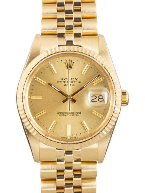 ROLEX Pre-owned Rolex Date Ref 15037 Champagne Index Dial