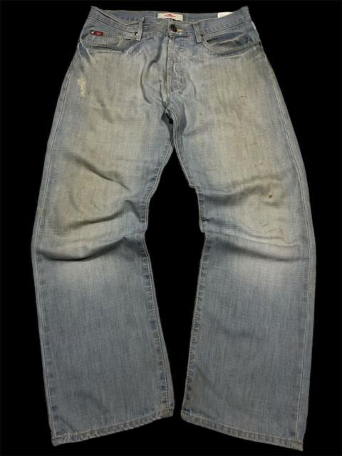 Other Designers Le Grande Bleu (L.G.B.) - Lee Cooper Japan Mud Wash Flared Wide Leg Denim Jeans