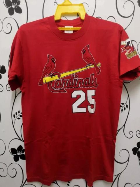 Other Designers Vintage - Vintage MLB Cardinals Mc Gwire 25 tee Shirt Red size L