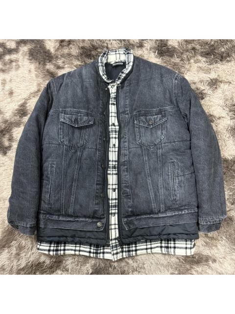 BALENCIAGA Balenciaga Splited Sample Snow Camo Denim Jacket
