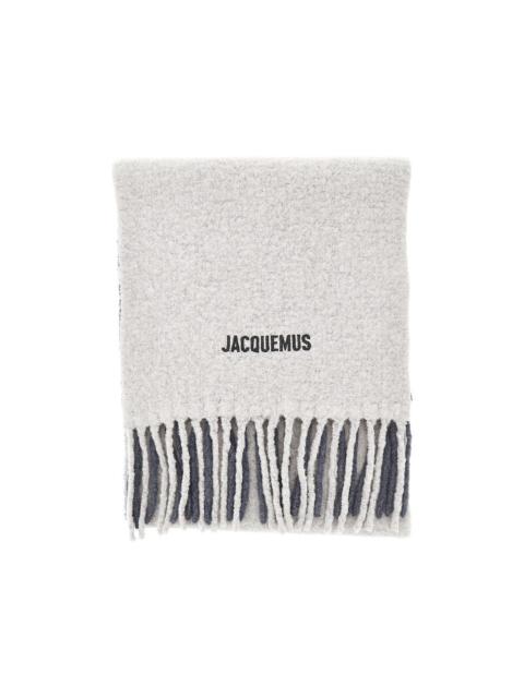 JACQUEMUS Jacquemus Moisson Alpaca-blend Scarf Grey