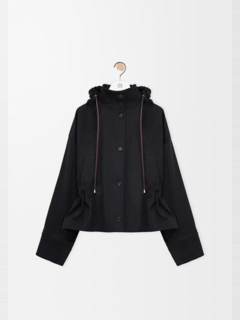 Loewe Hooded jacket in cotton and silk