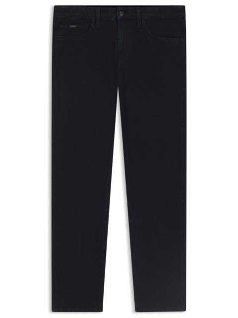 BOSS SLIM-FIT JEANS IN BLUE STRETCH DENIM WITH CASHMERE