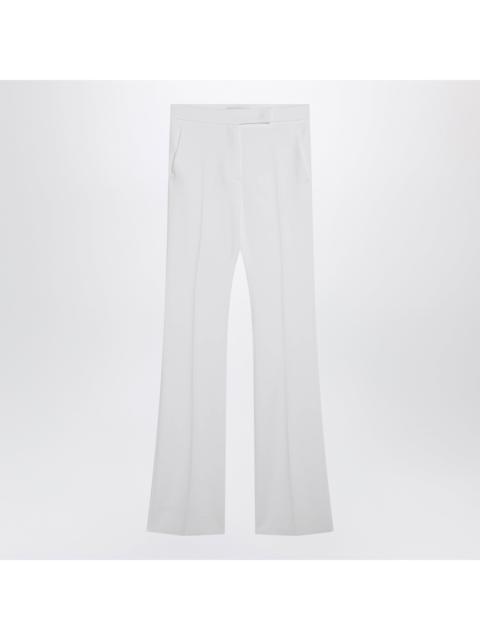 Max Mara Max Mara Optical White Slim Trousers In Crãªpe Canvas Women