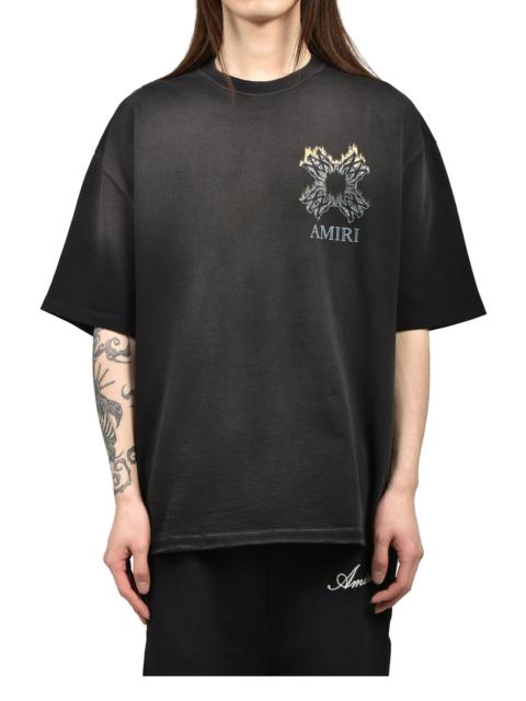 AMIRI MA QUAD FLAMES OS TEE / BLK