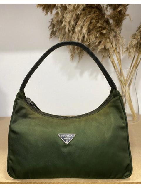 Authentic Prada Tessuto Nyalon Hobo Green Bag