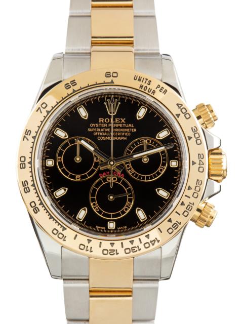 ROLEX Used Two-Tone Rolex Daytona Black Dial Ref 116503