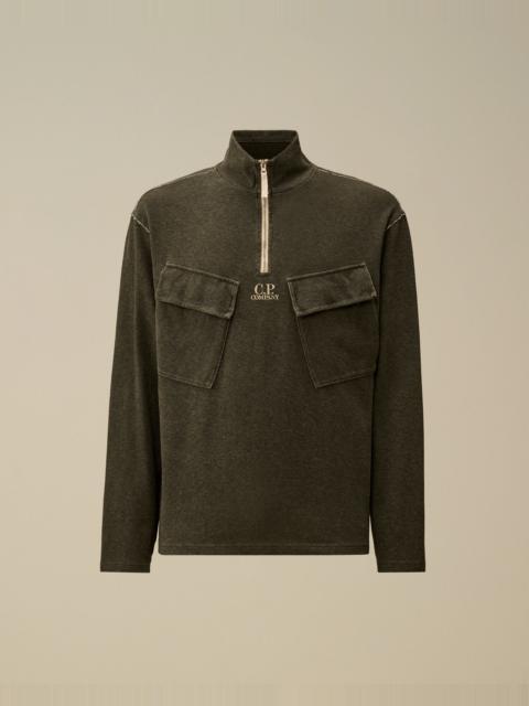C.P. Company Heavy Jersey Plated Half Zip Sweatshirt