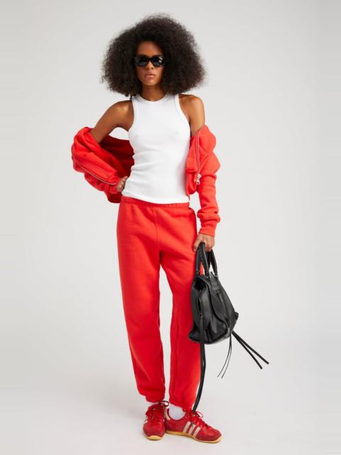 SPRWMN RED COTTON MINI LOGO SWEATPANTS