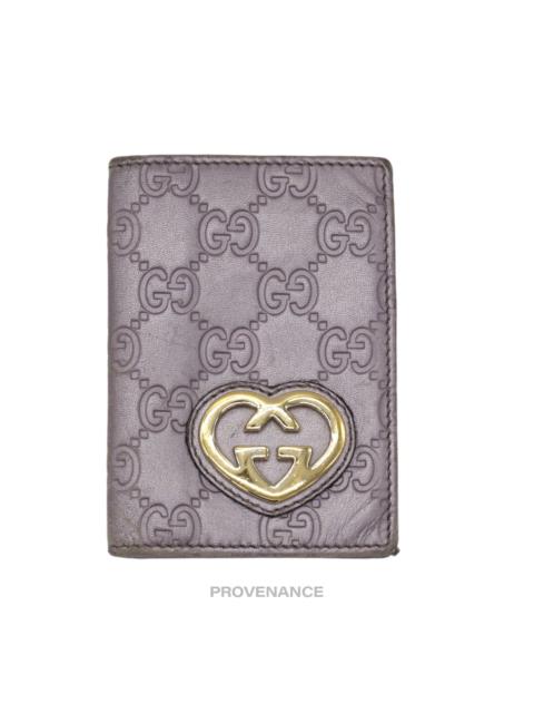 GUCCI Gucci Heart Pocket Organizer Wallet - Metallic Lavender