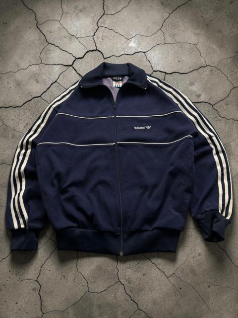 adidas Vintage 80s Adidas Track Jacket Zip Striped Navy Sweatshirt