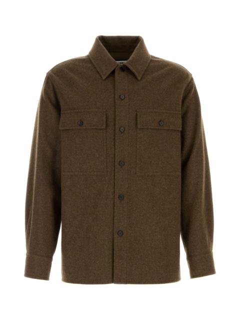 Jil Sander Jil Sander Men Khaki Wool Shirt