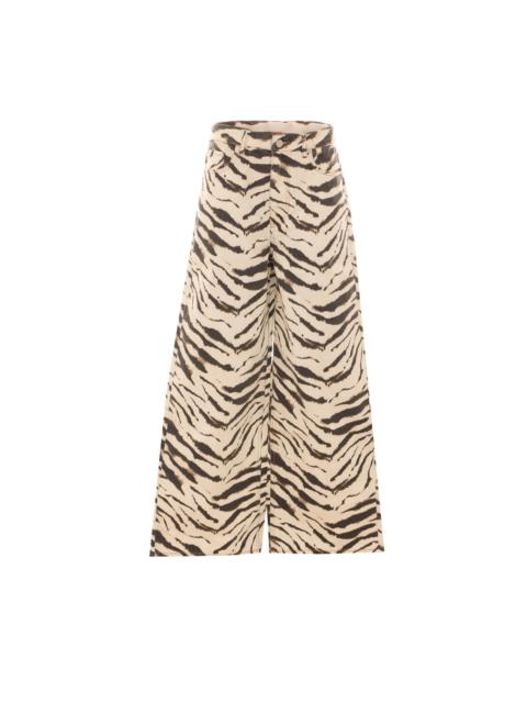 GANNI Ganni Women Lari Wide Jeans In Zebra Denim