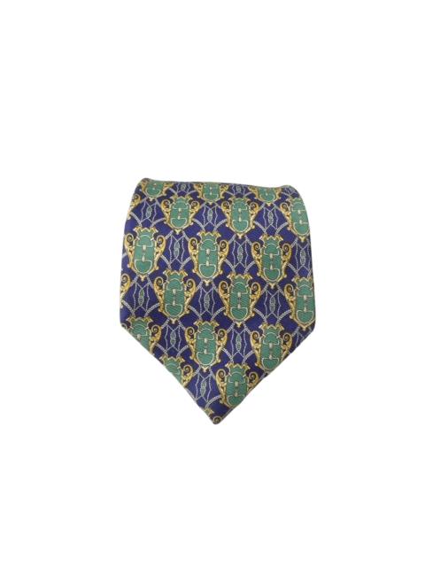 FENDI Fendi Vintage Silk Tie — Navy Crest & Rope Print, 90s Italy