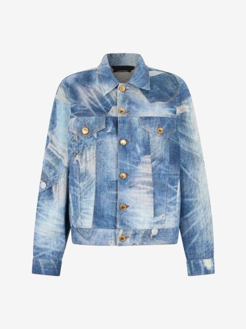 Roberto Cavalli Denim Jacket with Patchwork Effect