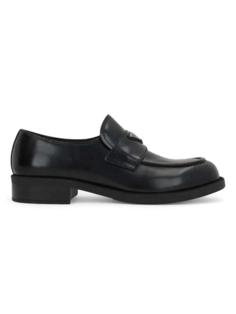 Prada Prada Triangle-Logo Slip-On Loafers Black