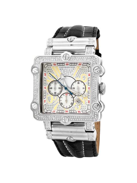 Other Designers JBW Phantom Silver-tone Chronograph Crystal Dial Silver-tone Steel Diamond Men's Watch JB-6215-238-B